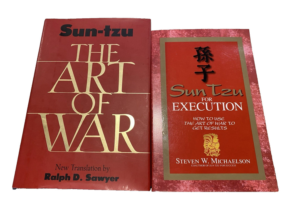 Lot of 2 Sun~Tzu Books: The Art of War -R Sawyer & For Execution -S Michaelson